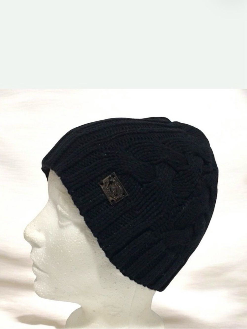 Burberry Black Knitted Beanie 52 B 21097